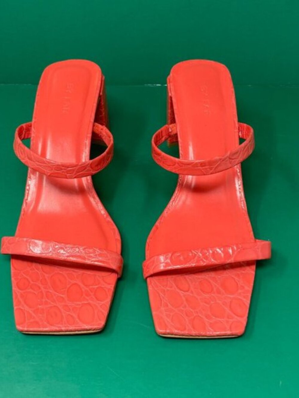 BY FAR| Tanya Sandal in Coral Red